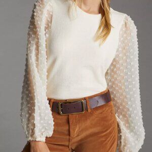 Maeve Textured-Sleeve Top XSP